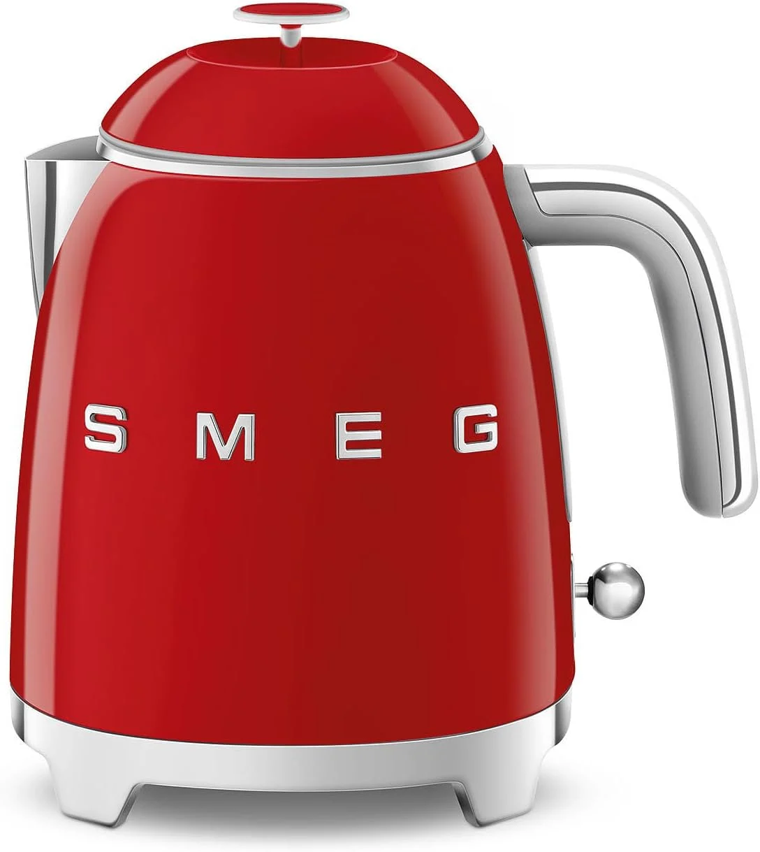 SMEG Mini 50’s Retro Style 3 Cup Electric Kettle with Double Wall Anti Slip Base and Water Level Indicator (Red)
