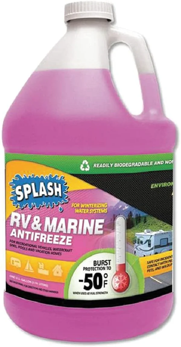 SPLASH 619526 RV/Marine Antifreeze, 1 gal, Pink