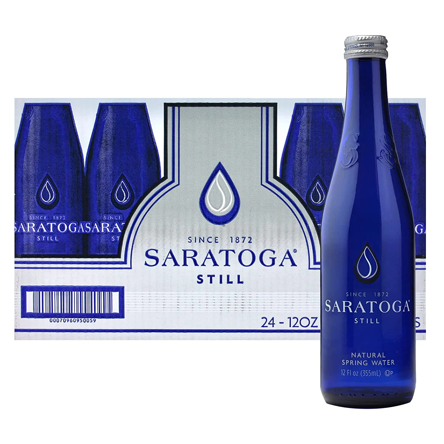 Saratoga Natural Spring Water 12 oz. (Non-Carbonated Pack of 24)