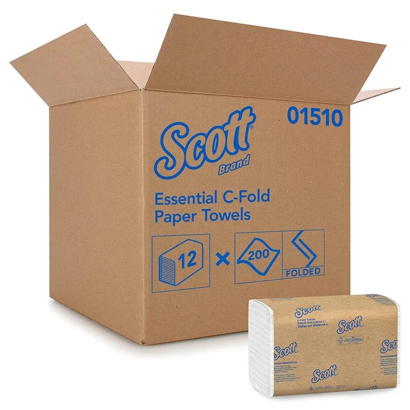 Scott Essential C Fold Paper Towel, Fast-Drying Absorbency Pockets, 12 Packs