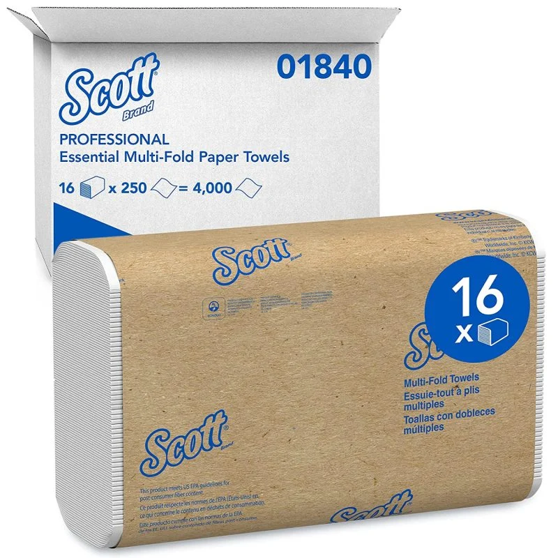 Scott Essential Multifold Paper Towels, 16 Packs, 250 Sheets