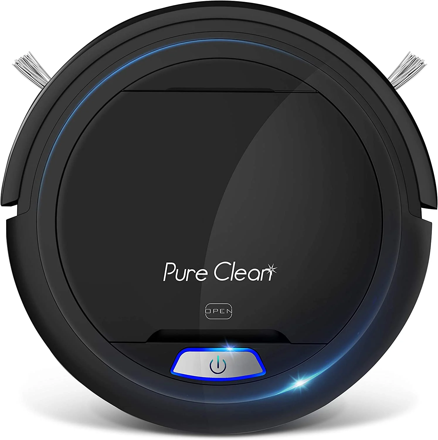 SereneLife Robot Automatic Vacuum Cleaner – Upgraded Lithium Battery 90 Min Run Time – Bot Self Detects Stairs Pet Hair Allergies Friendly Home Cleaning for Carpet Hardwood Floor – PUCRC26B , Black