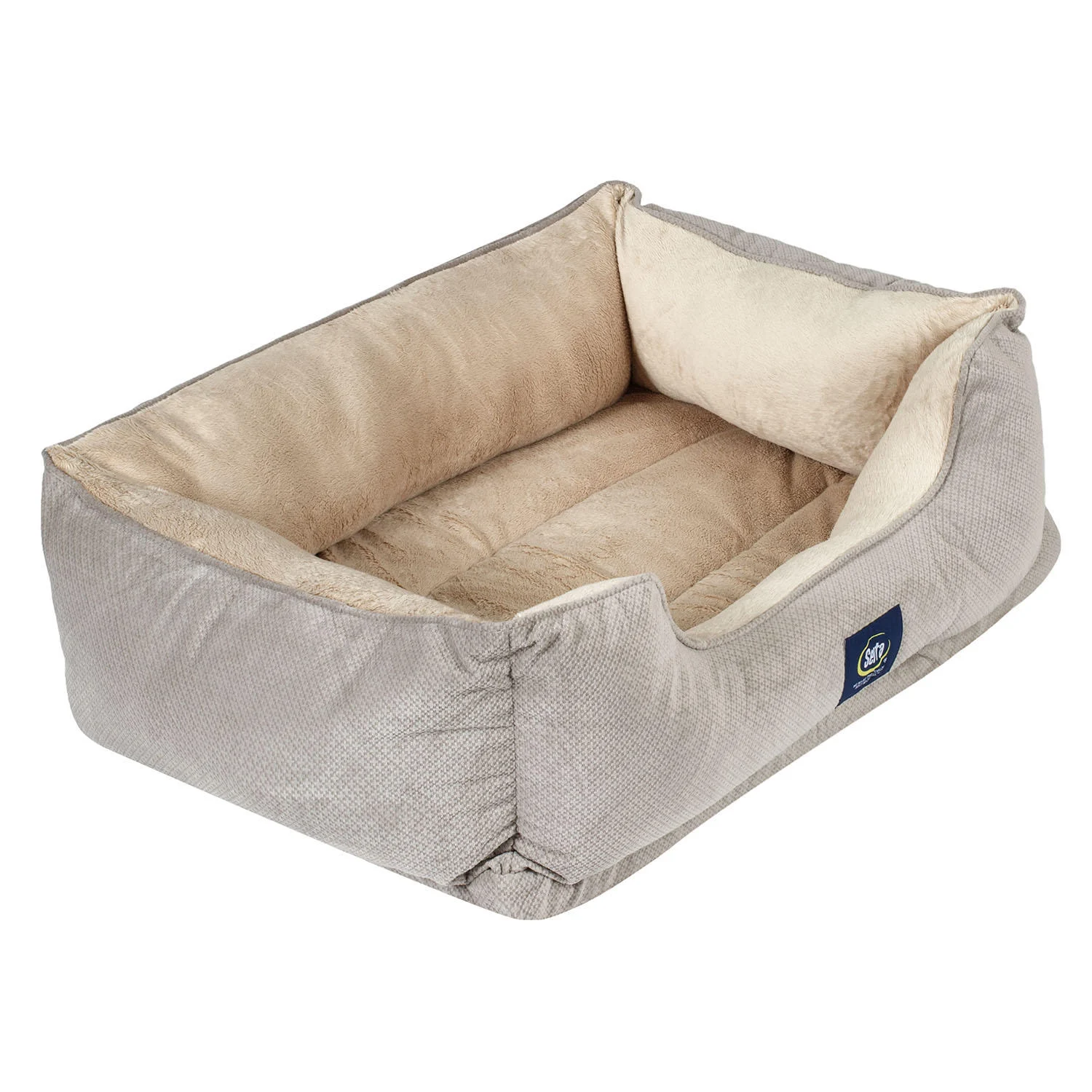 Serta Perfect Sleeper Orthopedic Cuddler Pet Bed, 34″ x 24″ (Gray)