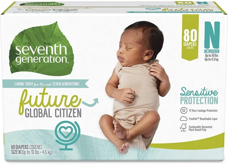 Seventh Generation Baby Diapers for Sensitive Skin, Super Pack