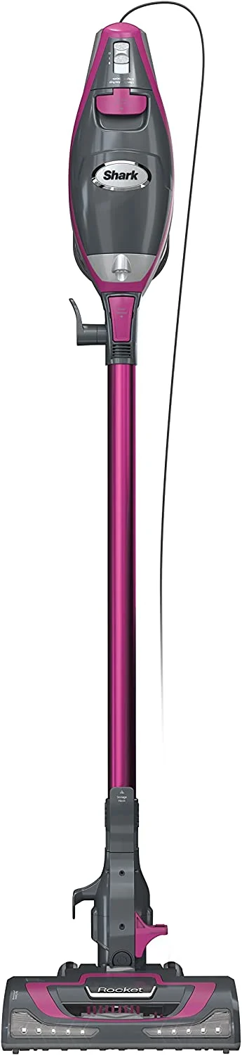 Shark HV371 Rocket Pro DLX Corded Stick, Removable Hand Vacuum, Advanced Swivel Steering, XL Cup, Crevice Tool, Upholstery Tool & Anti-Allergen Dust Brush, Fuchsia, Capacity