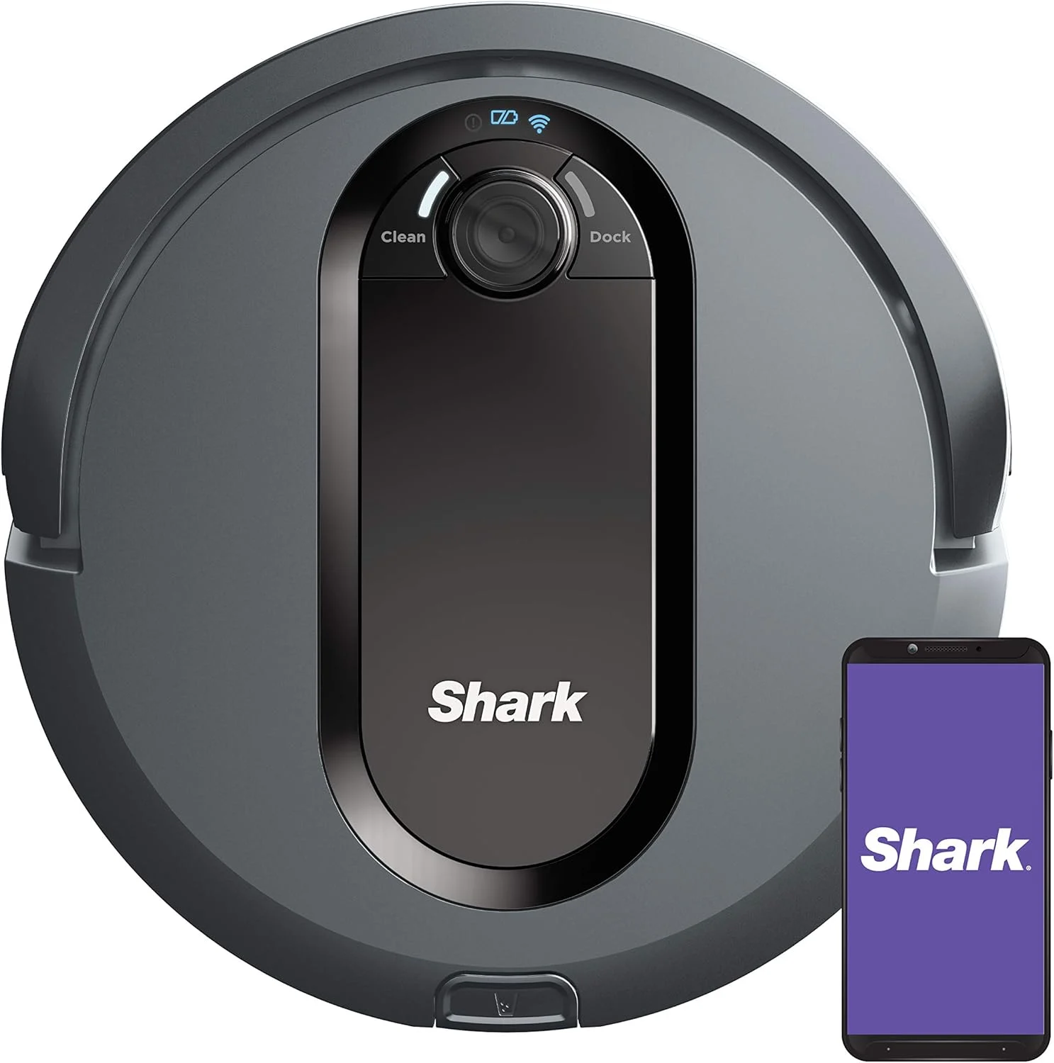 Shark IQ Robot Vacuum AV970 Self Cleaning Brushroll, Advanced Navigation, Perfect for Pet Hair, Works with Alexa, Wi Fi, xl dust bin, A black finish