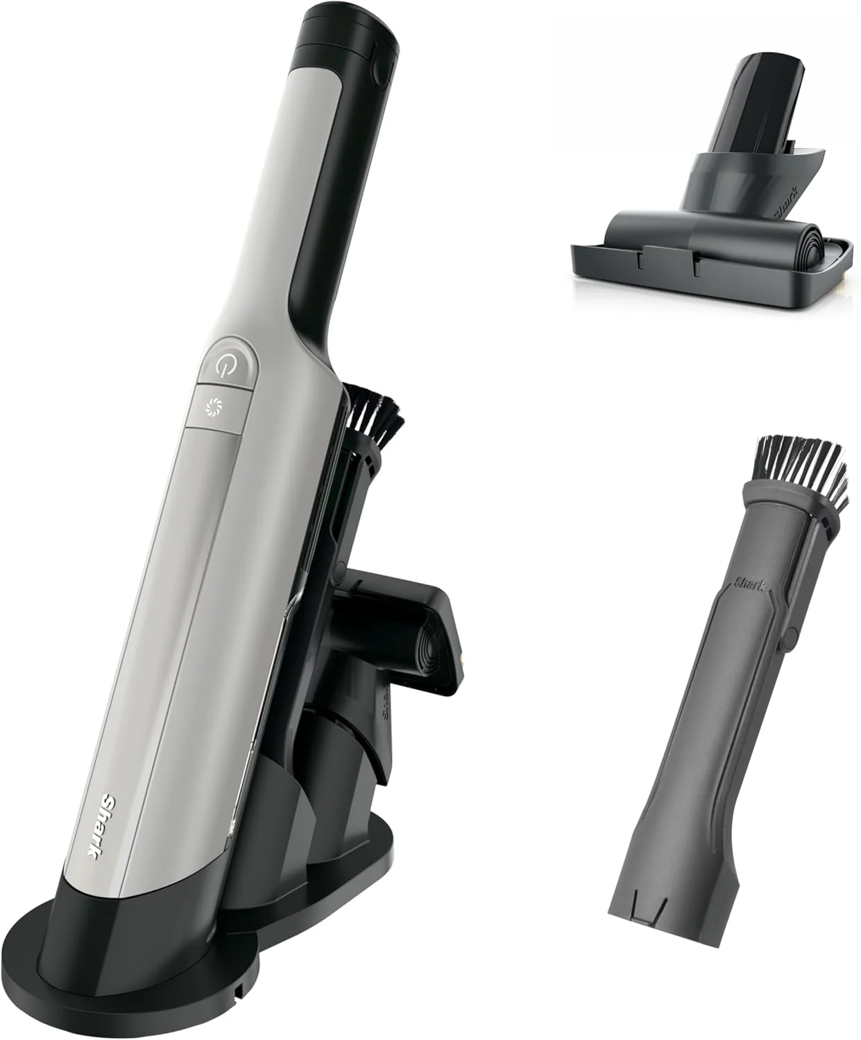 Shark WANDVAC Power PET Cordless Hand Vac, Ultra-Lightweight & Portable with Powerful Suction & Boost Mode, New FurFins Tool & Duster Crevice Tool, Designed for Car & Pet Homes, White, WV410WH