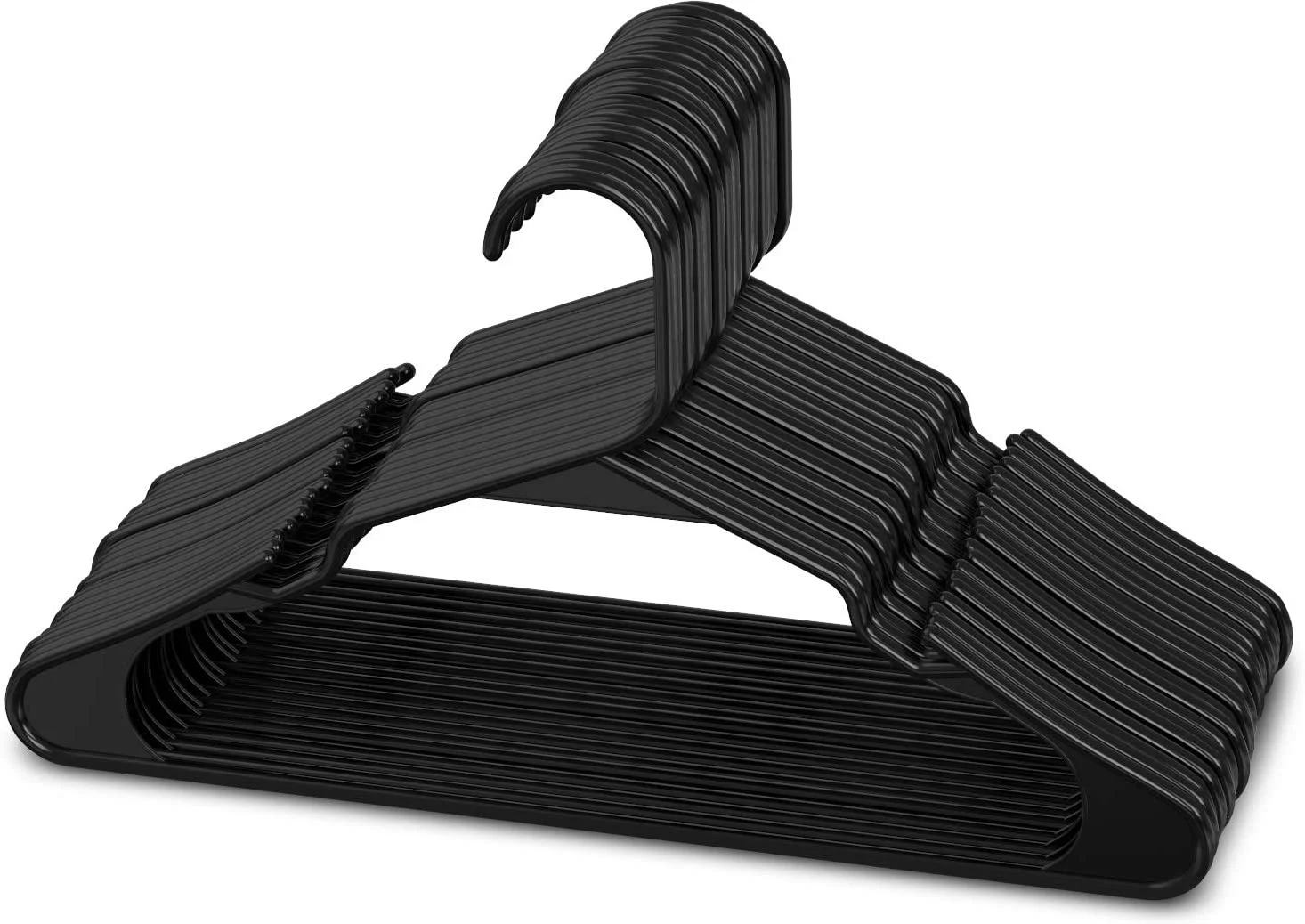 Sharpty Plastic Clothing Notched Hangers (20 Pack)