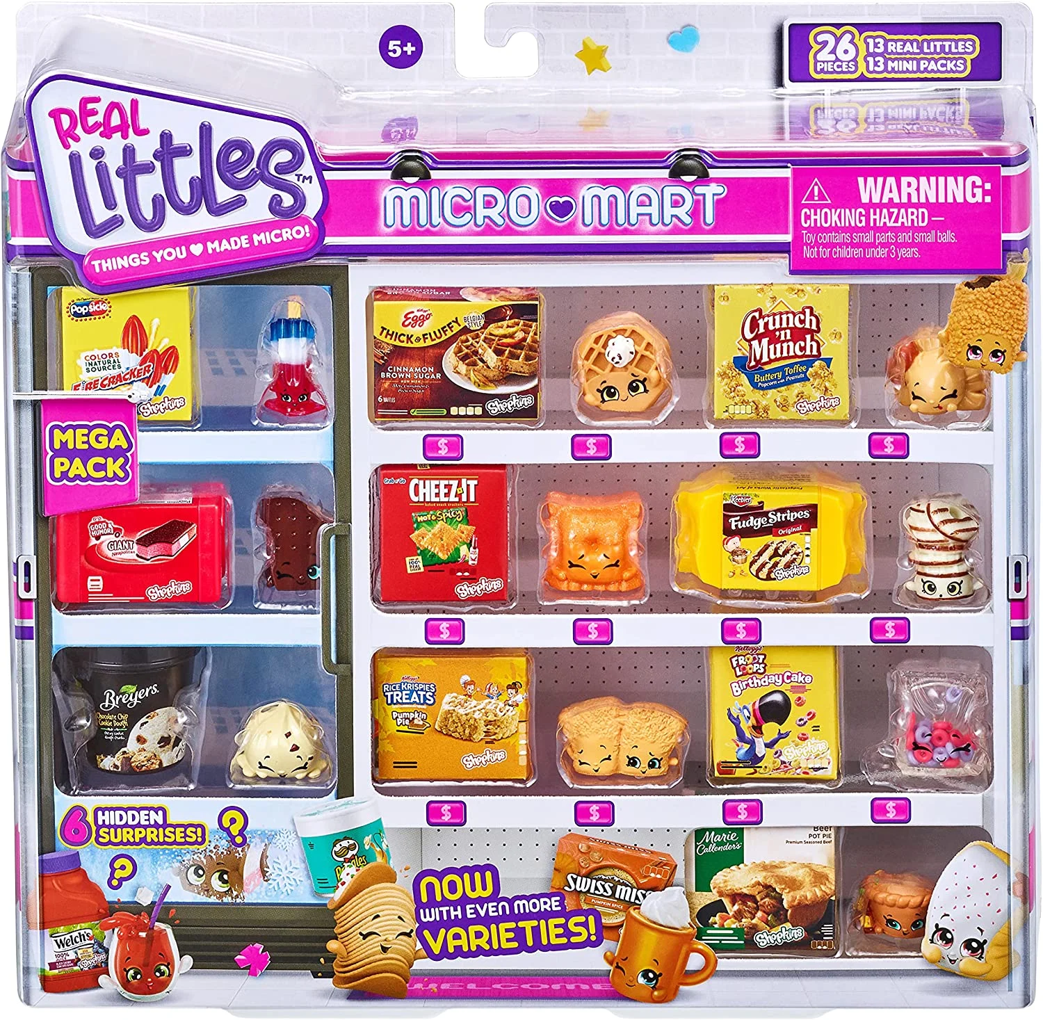 Shopkins Real Littles Mega Pack, 13 Real Littles Plus 13 Real Branded Mini Packs (26 Total Pieces)