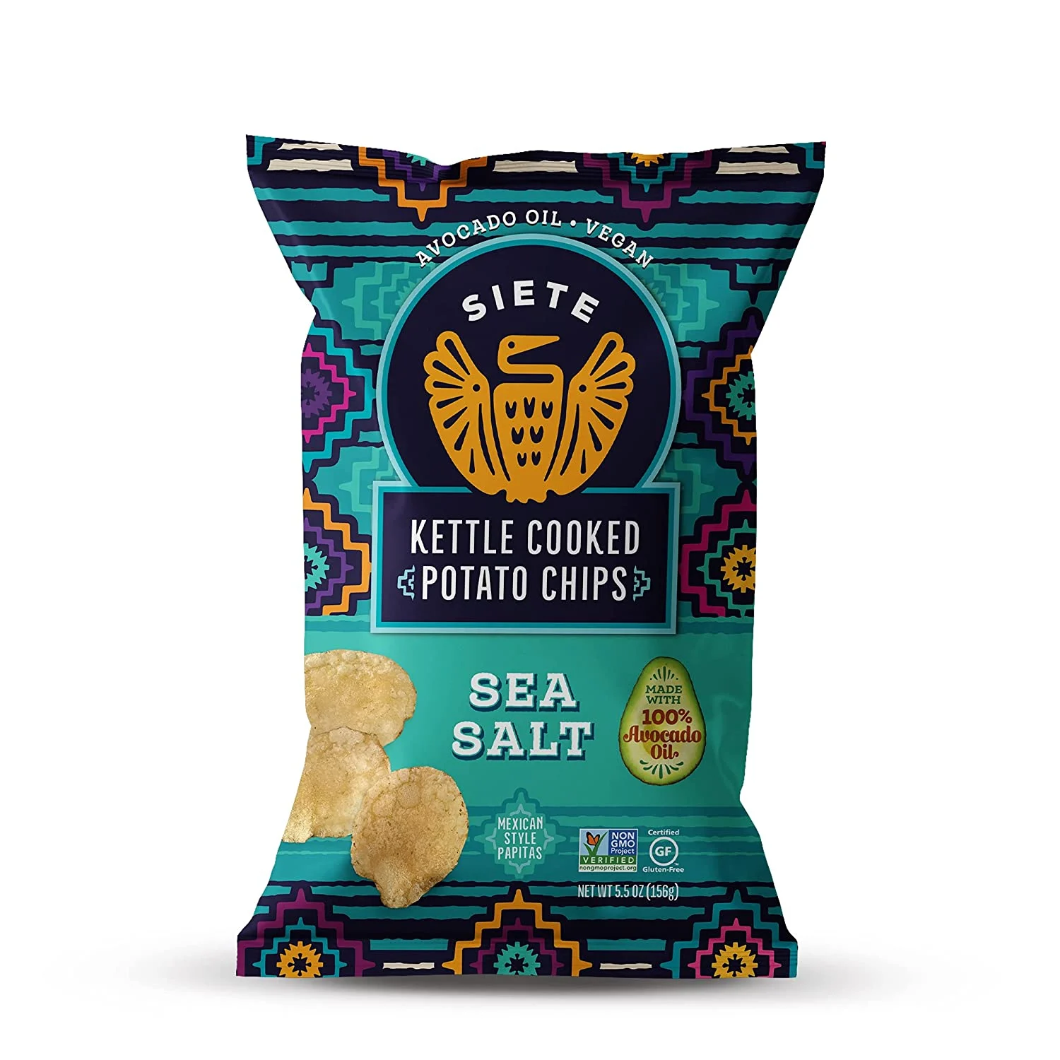 Siete Grain Free Potato Chips Sea Salt, (Pack of 6)