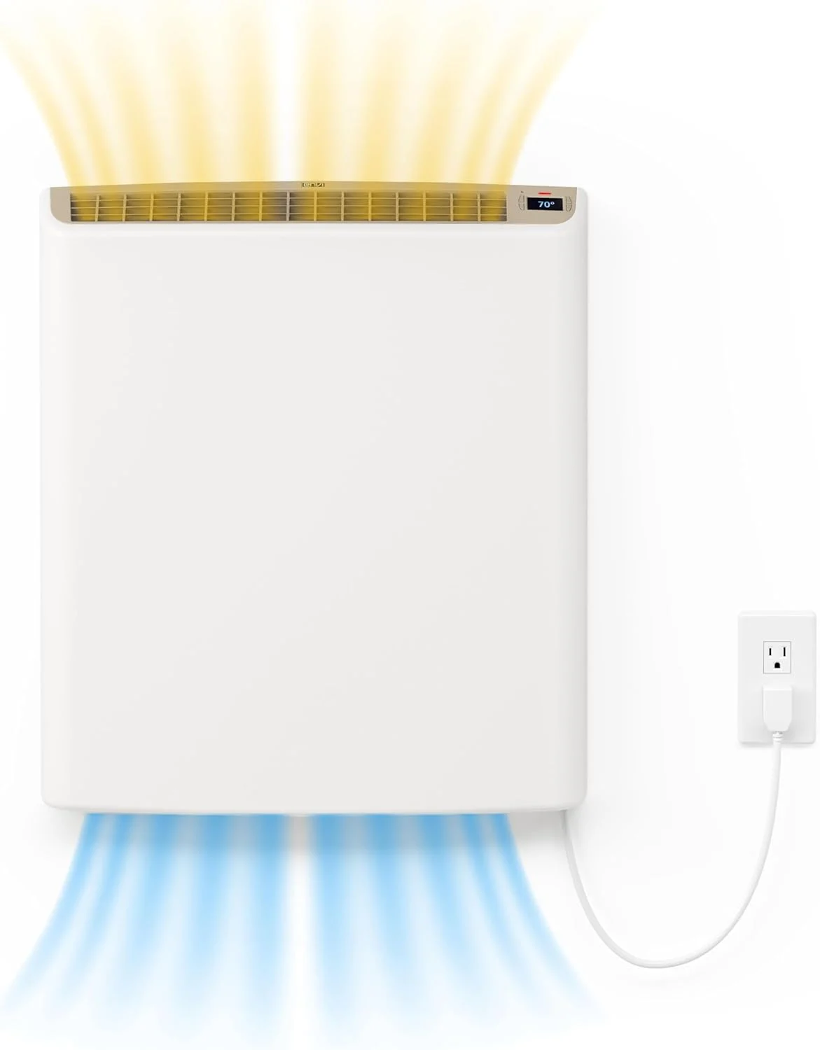 Smart Envi Wi-fi Plug-in Electric Wall Heater – Energy Efficient Smart Heaters for Indoor Use – App Controlled Electric Heater with Thermal Shut Off Switch – Compatible with Alexa & Google Home