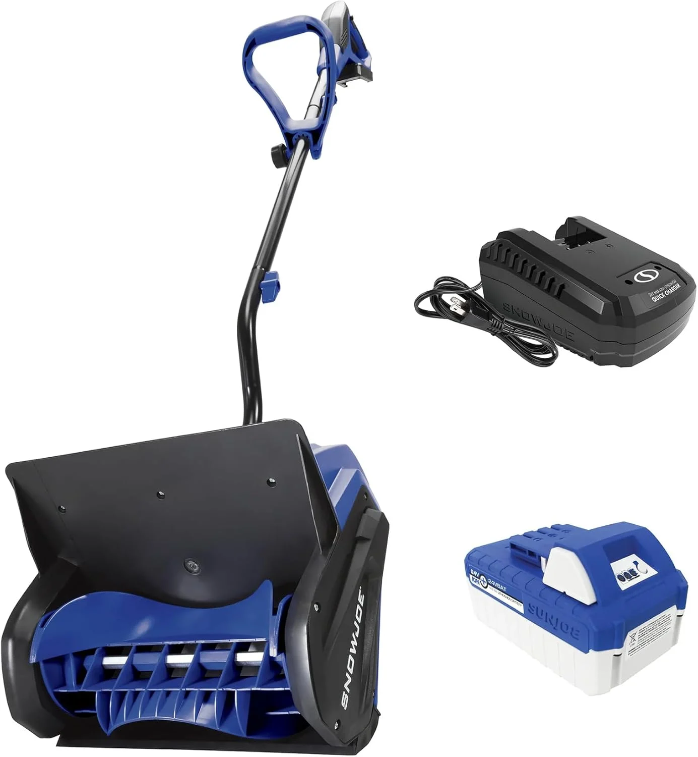 Snow Joe 24V Cordless Electric Shovel Kit w/ 4Ah Battery & Charger, 13″ Clearing Width, 400W Motor – Portable, Lightweight, Fast Ice & Snow Removal for Deck, Patio, Driveway, 24V-SS13
