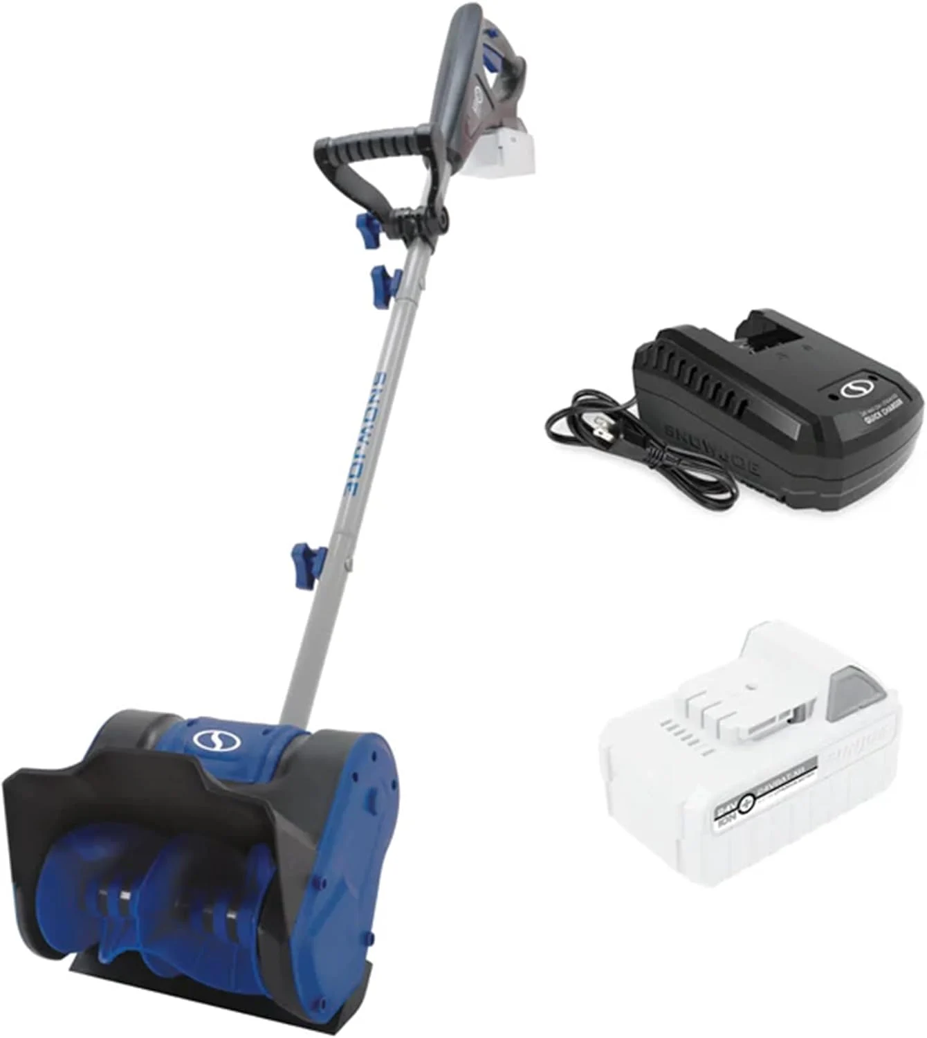Snow Joe 24V Cordless Electric Shovel Kit w/ 5Ah Battery & Charger, 10″ Clearing Width, 210W Motor – Portable, Lightweight, Heavy-Duty Ice Removal for Deck, Patio, Driveway & Sidewalk, 24V-SS10-XR