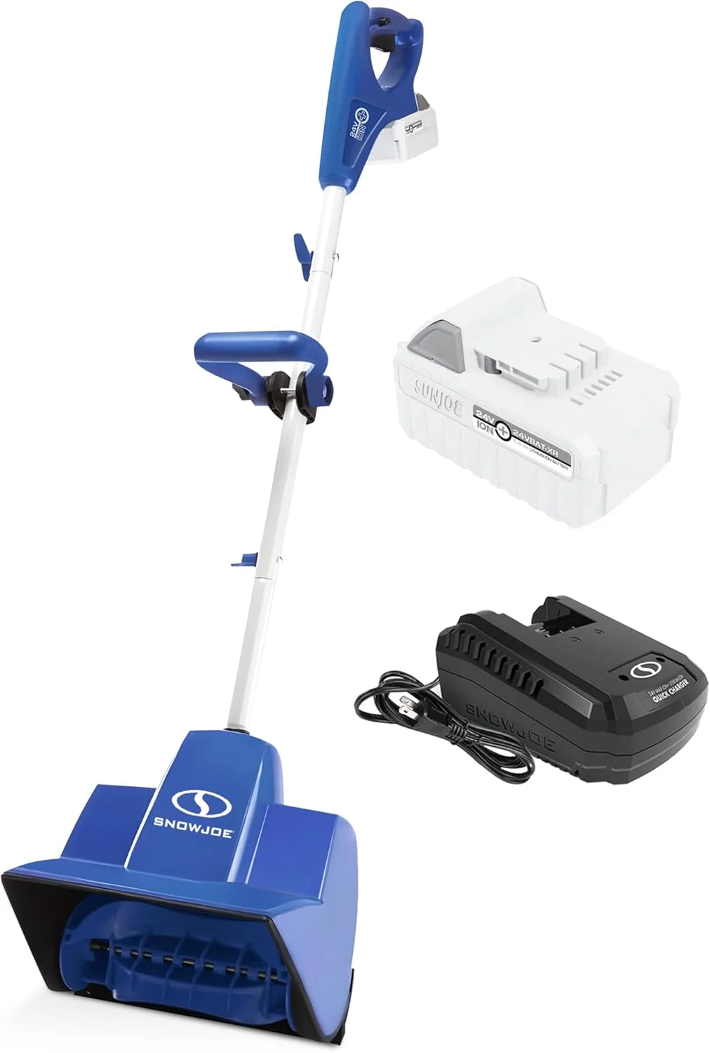 Snow Joe 24V Cordless Electric Shovel Kit w/ 5Ah Battery & Charger, 11″ Clearing Width, 400W Motor – Portable, Lightweight, Heavy-Duty Ice Removal for Deck, Patio, Driveway & Sidewalk, 24V-SS11-XR