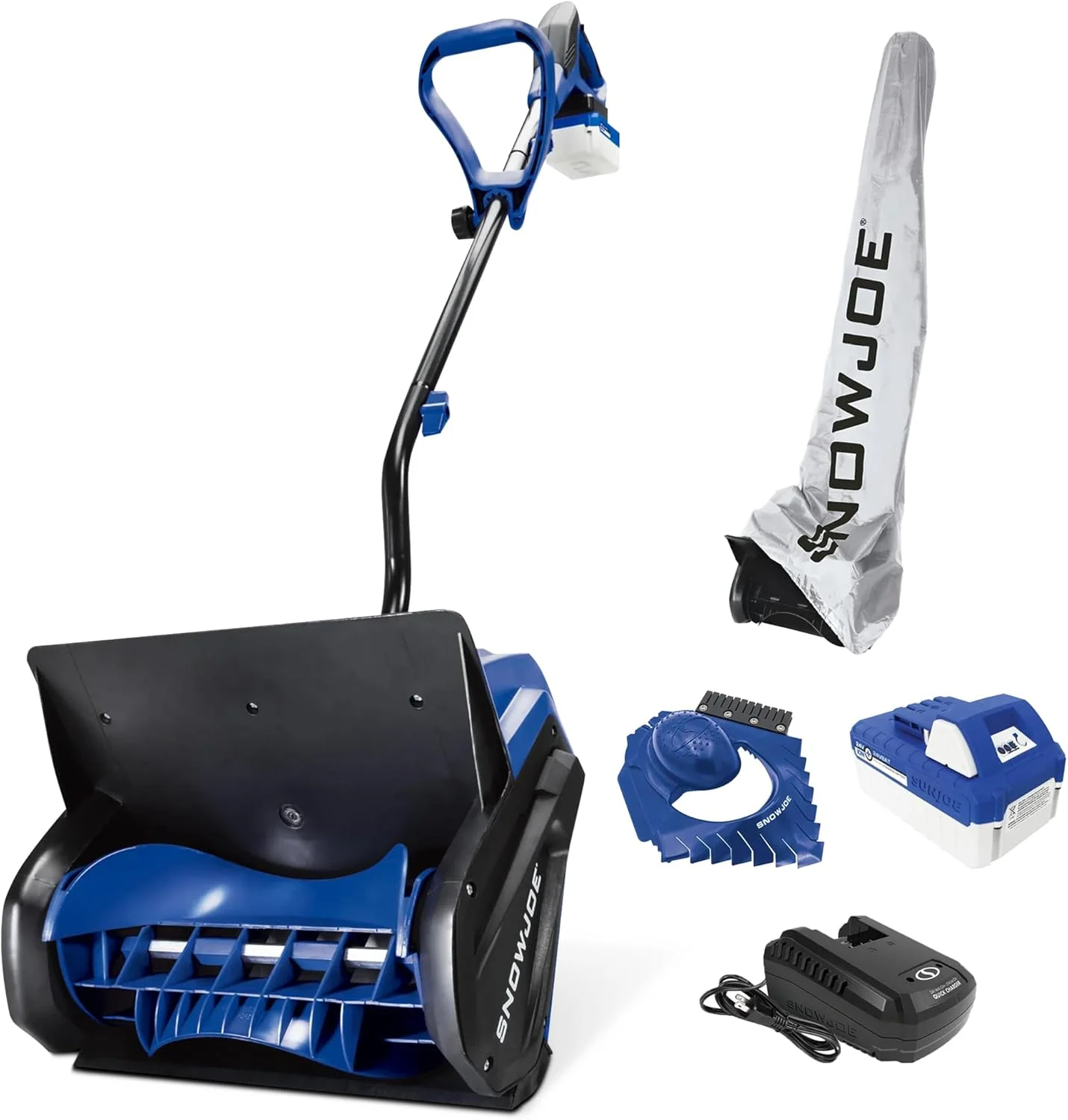 Snow Joe 24V Cordless Electric Snow Shovel Kit w/Cover & Scraper, 13″ Clearing Path, 400W Motor – Heavy-Duty Snow & Ice Removal for Driveway & Walkway, 24V-SS13-TV1