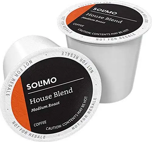 Solimo Medium-Dark Roast Coffee Pods, House Blend, Compatible with Keurig 2.0 K-Cup Brewers 100 Ct.