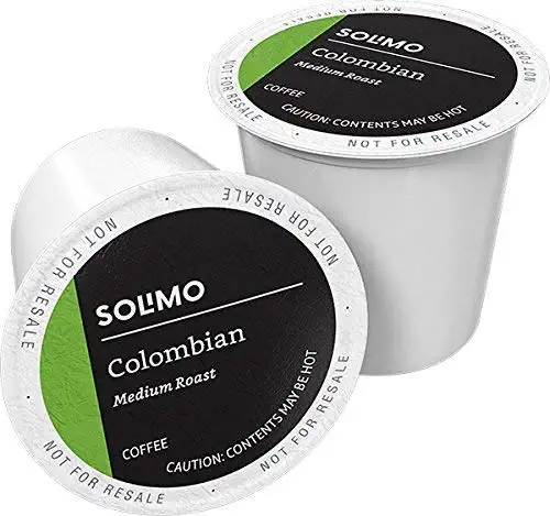 Solimo Medium Roast Coffee Pods, Colombian, Compatible with Keurig 2.0 K-Cup Brewers 100 Ct.