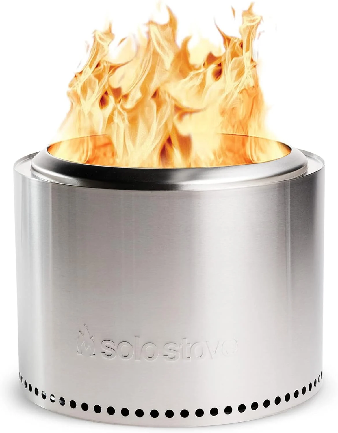 Solo Stove Bonfire 19.5″ Smokeless Fire Pit with Removable Ash Pan | Portable Outdoor Fire Pit | Stainless Steel – Wood Burning Lightweight Fireplace | Ideal for 4-6 People, 20 lbs