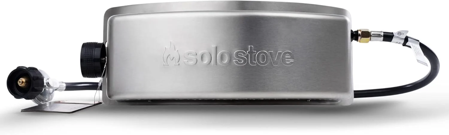 Solo Stove Gas Burner for Pi Pizza Oven | Propane Burner for Outdoor Cooking, Accessory for Solo Stove Pi Outdoor Pizza Oven, Stainless Steel, L: 15.5in x W: 6.75in x H: 5.875in, 5.2lbs