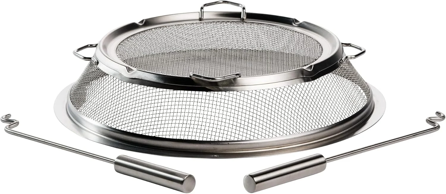 Solo Stove Yukon Shield – Durable Stainless Steel Spark Protector Mesh Screen for Fire Pits, Keeps Pops and Hot Embers Contained for Safe Outdoor Fires, Includes Shield Removal Tools