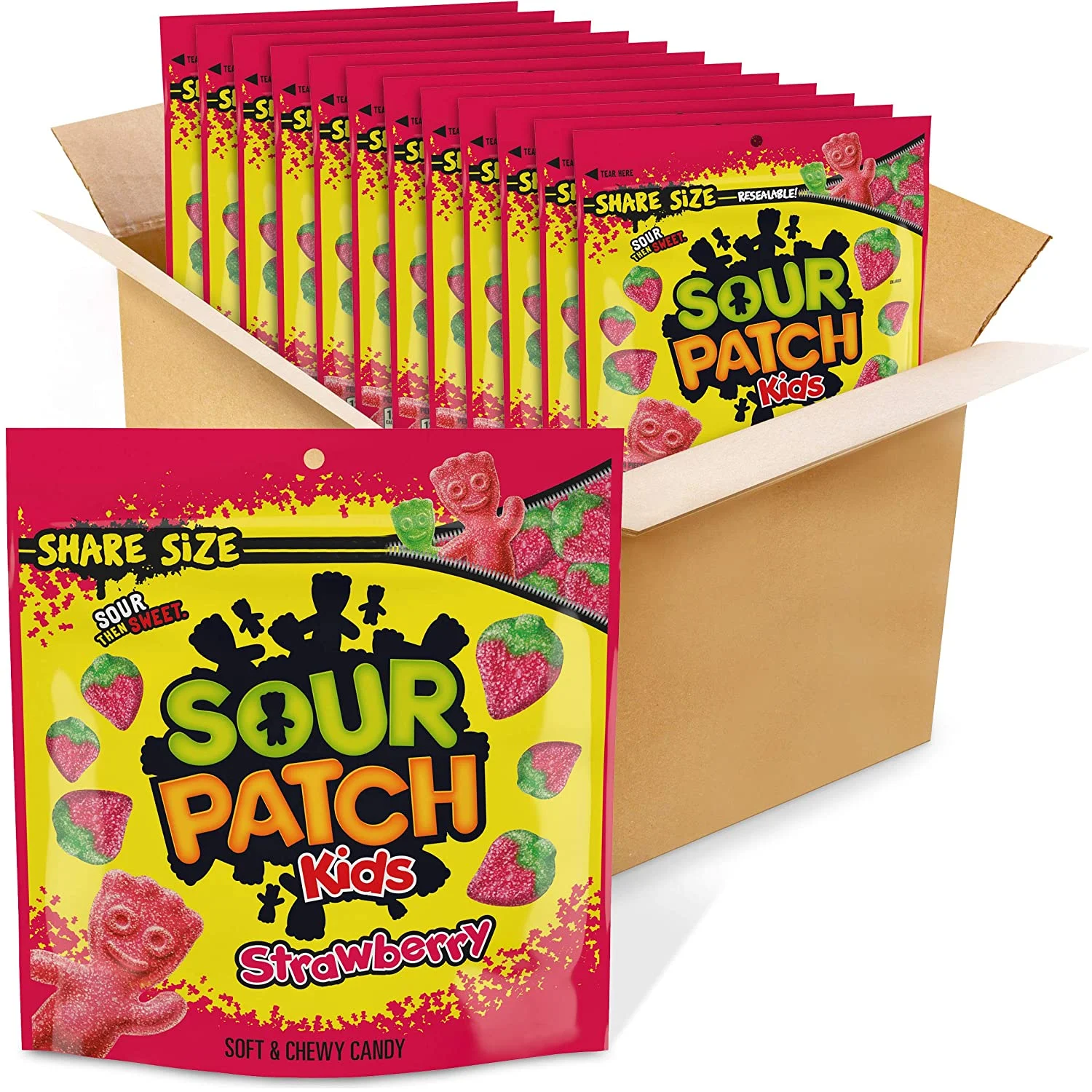Sour Patch Kids Strawberry Flavor Candy,12 Ounce Bag – Pack of 12