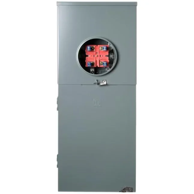 Square D Homeline Ringless Overhead/Underground 200 -Amp 8 -Spaces 16 -Circuit Outdoor Main Breaker Meter Combo Load Center