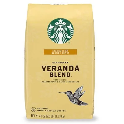 Starbucks Blonde Roast Ground Coffee Veranda Blend (40 Oz.)
