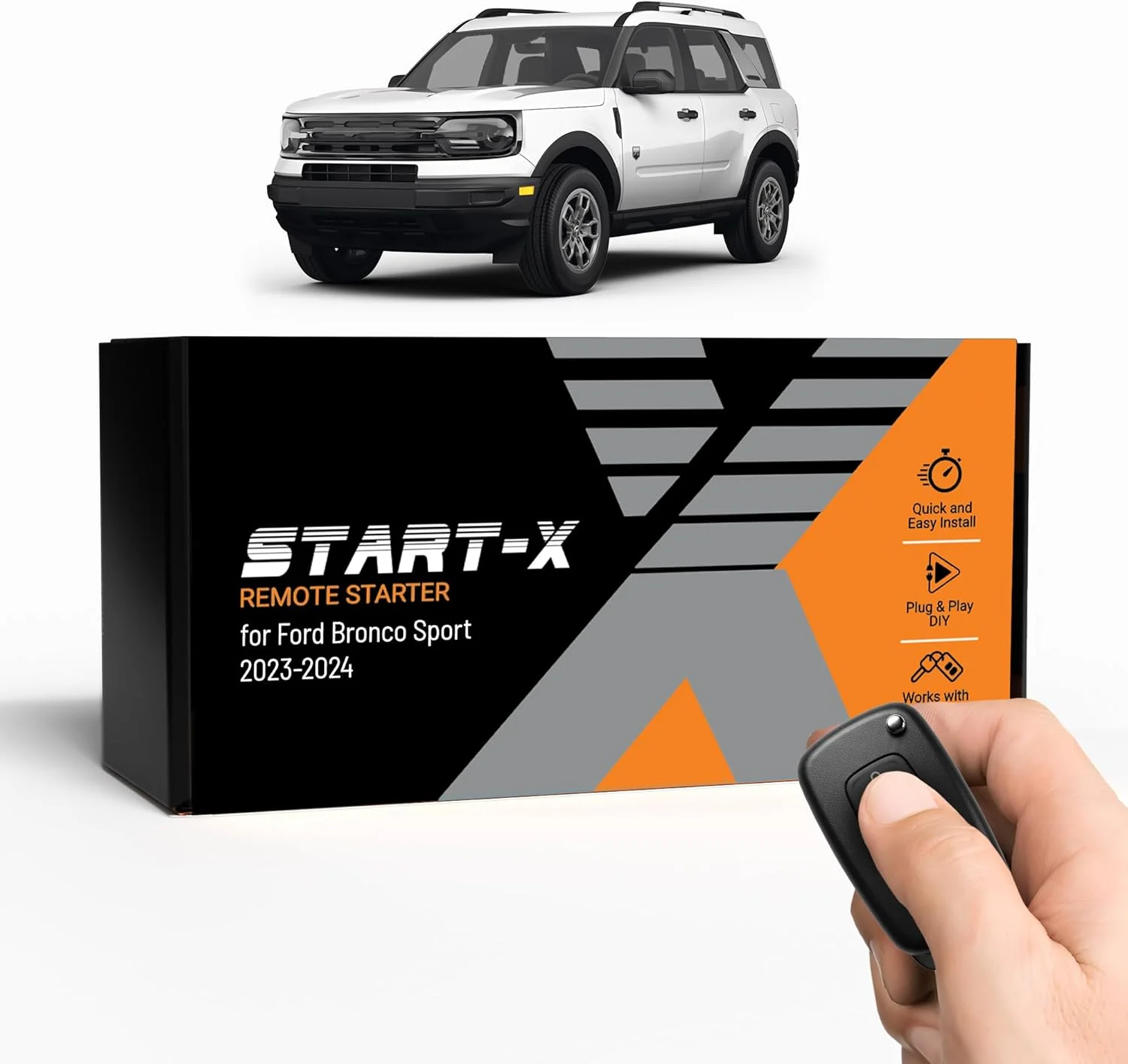 Start-X Remote Starter Kit for Ford Bronco Sport (2023-2024) Vehicles | Push-to-Start Ignition | Plug N Play Install | Lock-Unlock-Lock to Remote Start | Zero Wire Splicing