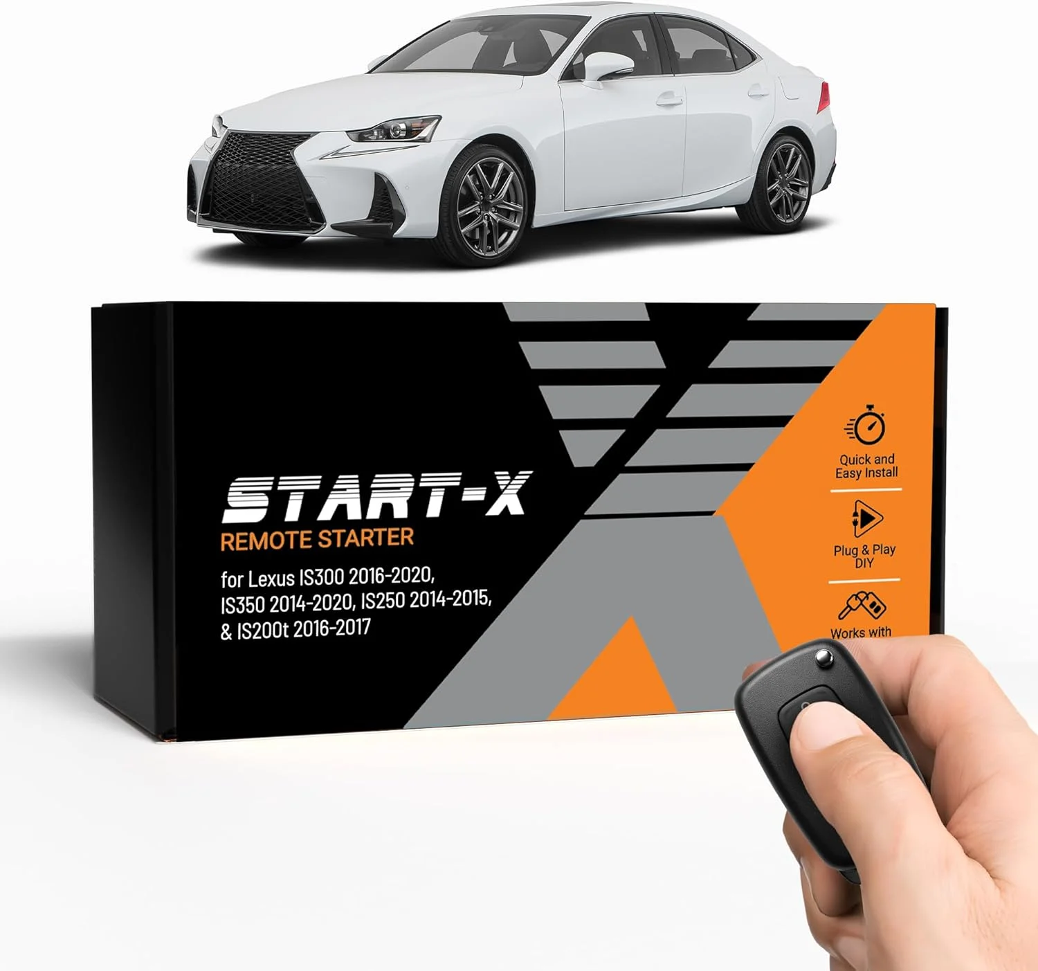 Start-X Remote Starter Kit for Lexus IS300 (2016-20), IS350 (2014-20), IS250 (2014-15), IS200t (2016-17) Vehicles | Push-to-Start Ignition | Plug N Play | Lock 3X to Remote Start | Zero Wire Splicing