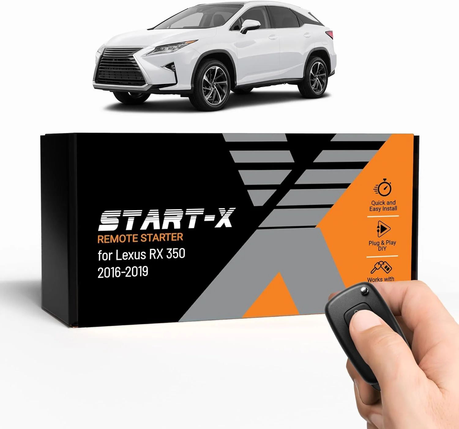 Start-X Remote Starter Kit for Lexus RX 350 (2016, 2017, 2018, 2019) Vehicles | Push-to-Start Ignition | Plug N Play Install | Lock 3X to Remote Start | Zero Wire Splicing