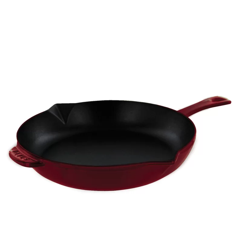 Staub 1222687 Cast Iron 10-inch Fry Pan – Grenadine, Made in France