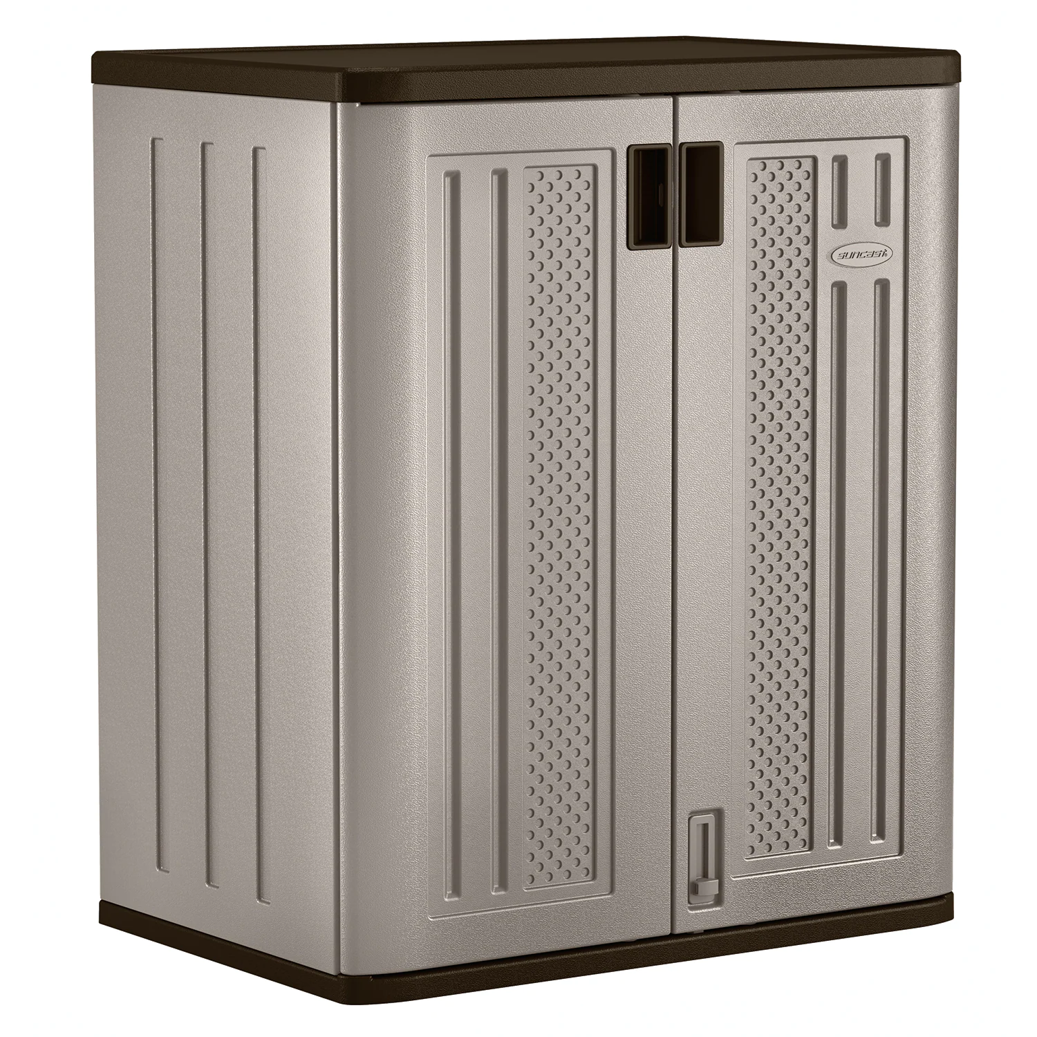 Suncast BMC3600 Plastic Freestanding Garage Cabinet in Gray (30-in W x 36-in H x 20.25-in D)