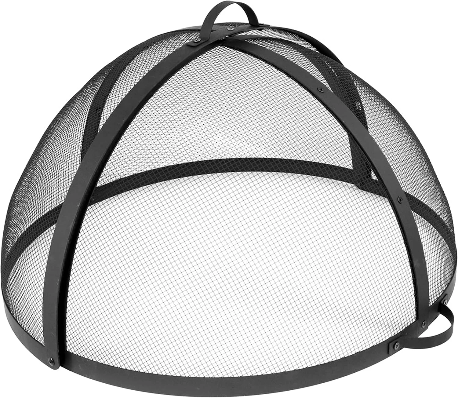 Sunnydaze 24‑Inch Round Fire Pit Spark Screen Lid – Heavy‑Duty Mesh Ember Lid & Fire Pit Screen Cover with Door, Keeps Sparks & Ashes Contained