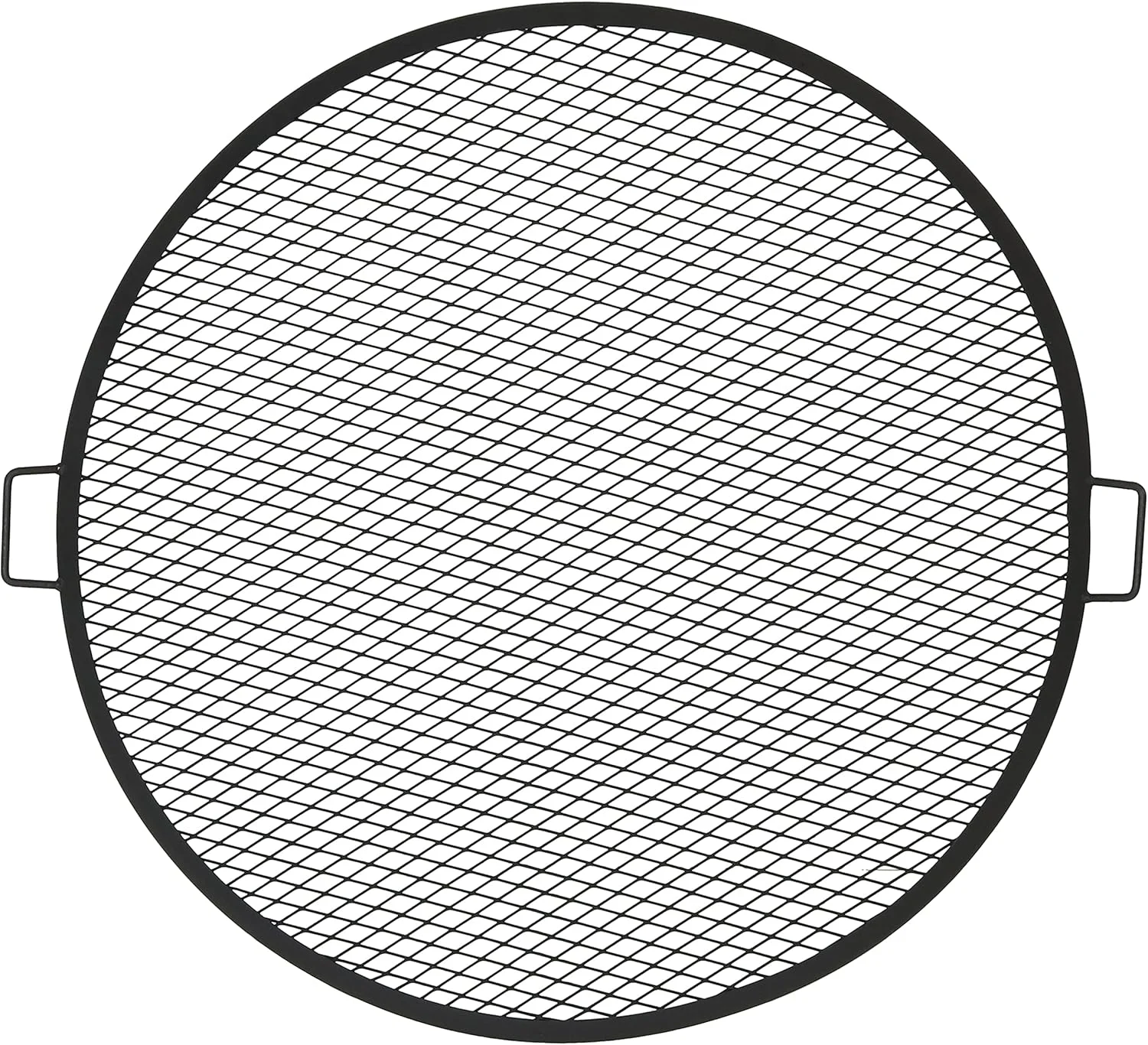 Sunnydaze X-Marks Outdoor Fire Pit Grill Grate for Cooking – Round Fire Pit Grate – Steel Campfire BBQ Grill with Handles – 37.5-Inch