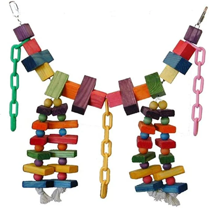 Super Bird Creations SB441 Rainbow Bridge Bird Toy, Large/XL Bird Size, 29″ x 13″