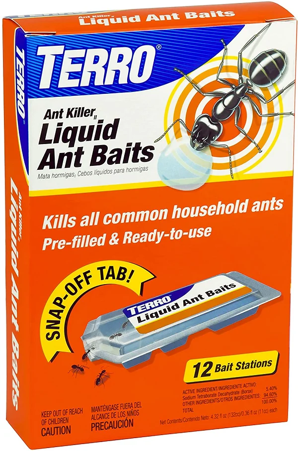 TERRO T300B Liquid Ant Killer, 12 Bait Stations
