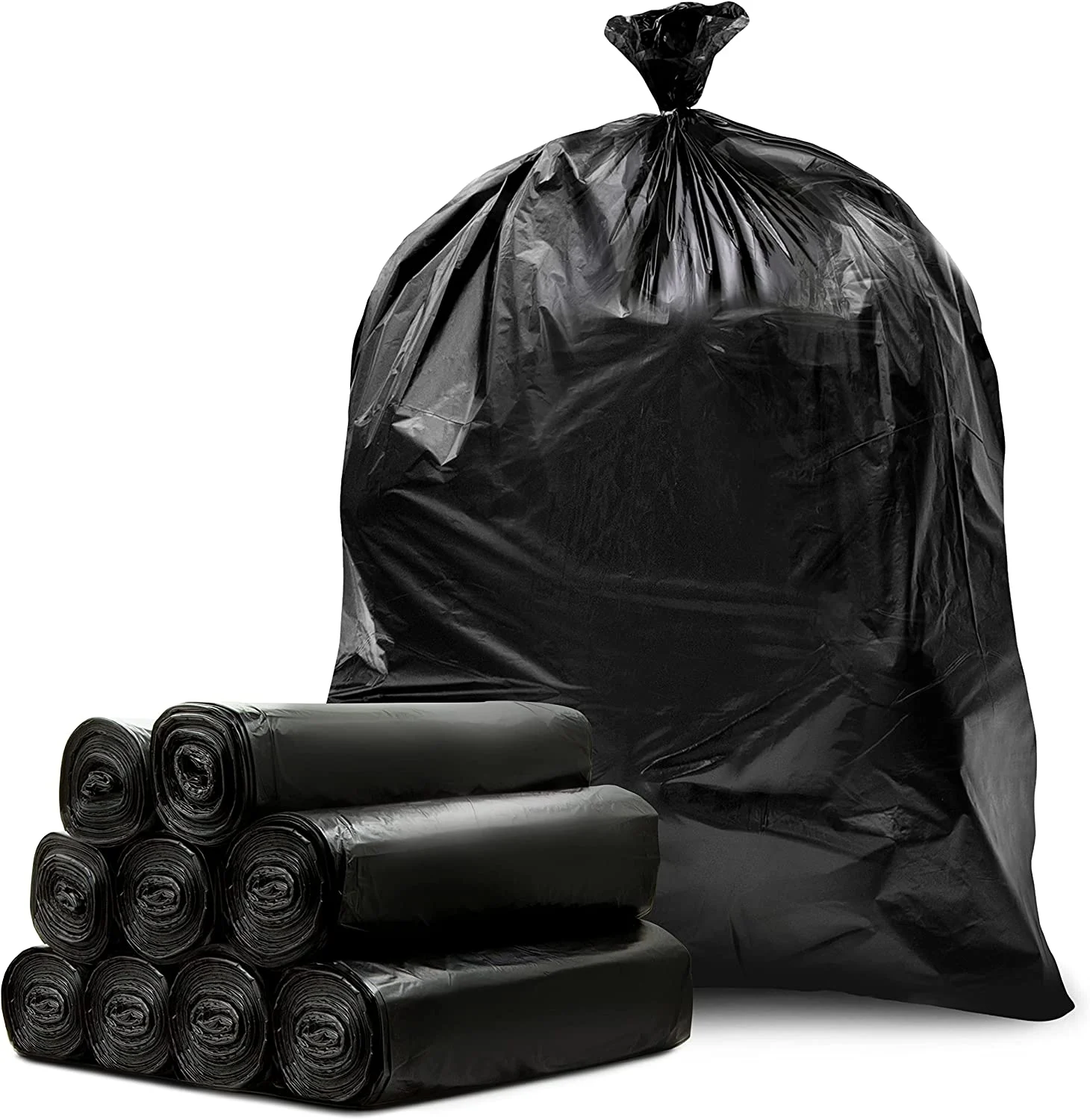 Tasker 33 Gallon Trash Bags, (250 Count Value Pack), Black Garbage Bags 30 Gallon – 32 Gallon – 33 Gallon – 35 Gallon. High Density Bags