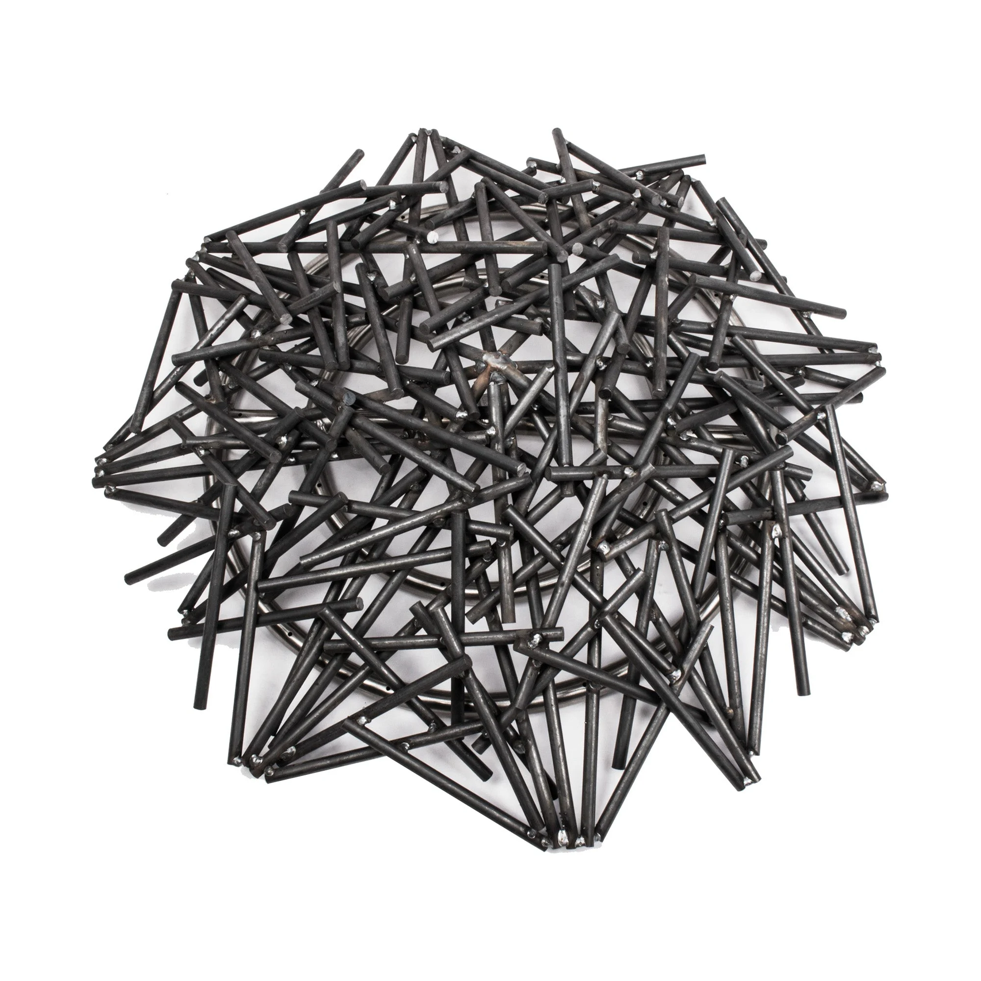 The Outdoor Plus Bird's Nest 30" Stainless Steel Ornament with 24" Stainless Steel Round Burner
