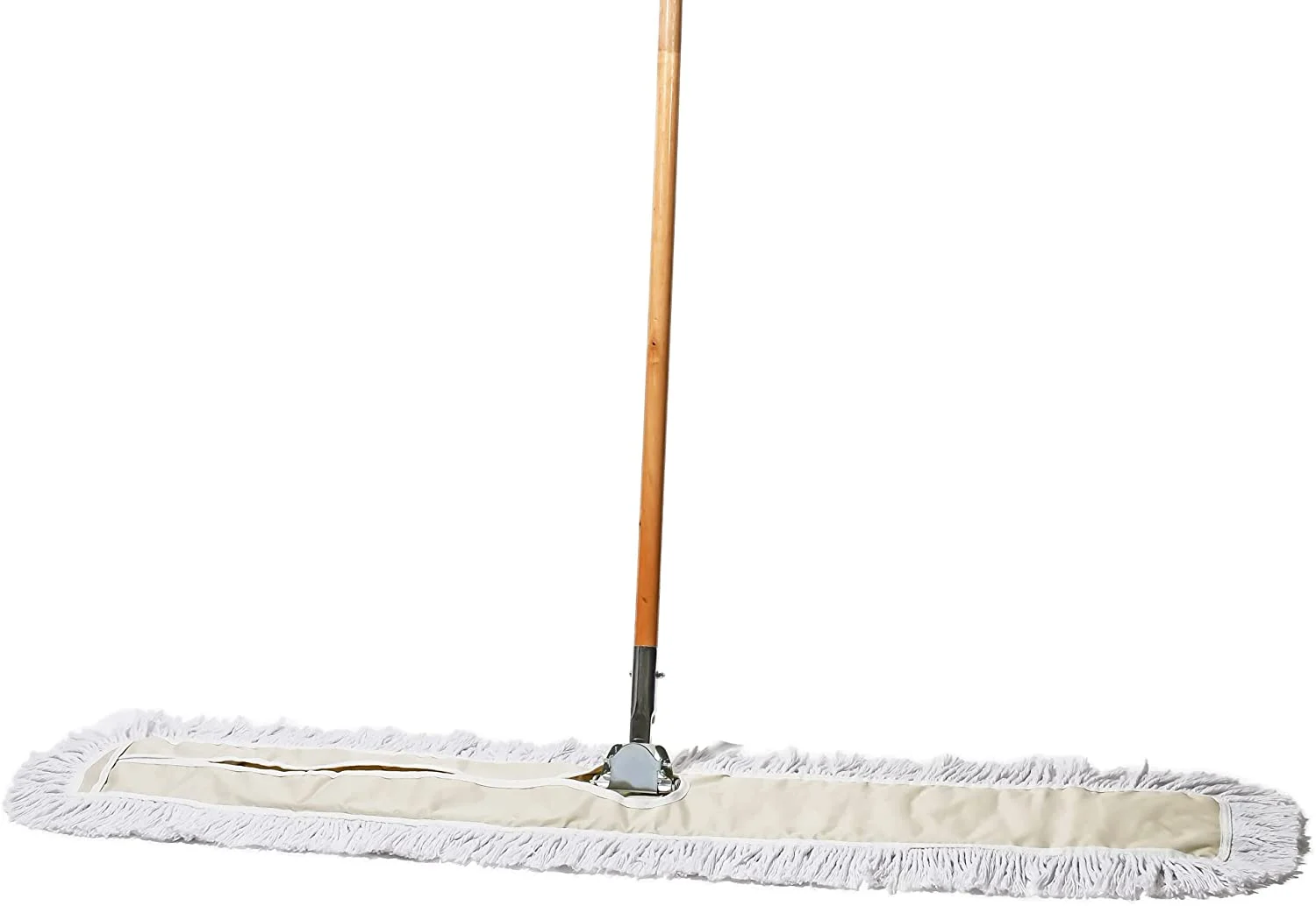 Tidy Tools Commercial Dust Mop & Floor Sweeper – 48 x 5 in. Cotton Reusable Mop Head, Wooden Broom Handle & Metal Frame – Industrial Dust Mops for Floor Cleaning & Janitorial Supplies
