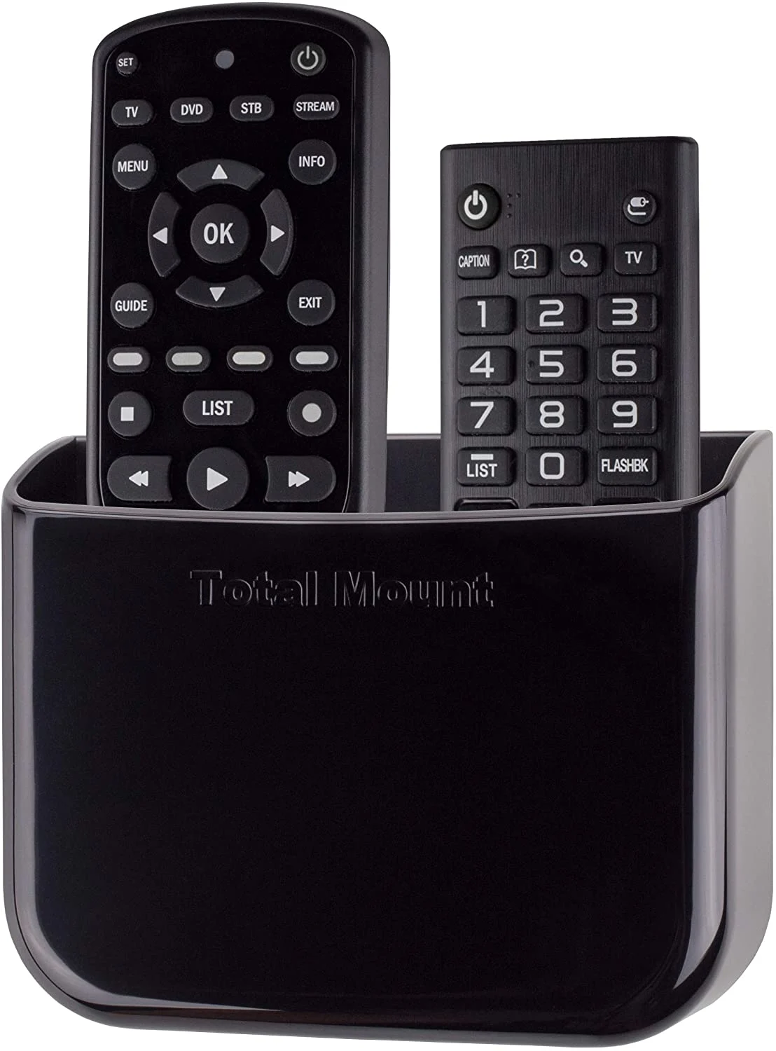 TotalMount Hole-Free Remote Holder, Black/White