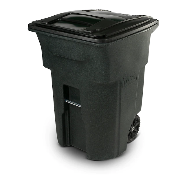 Toter  96-Gallon Greenstone Plastic Wheeled Trash Can with Lid