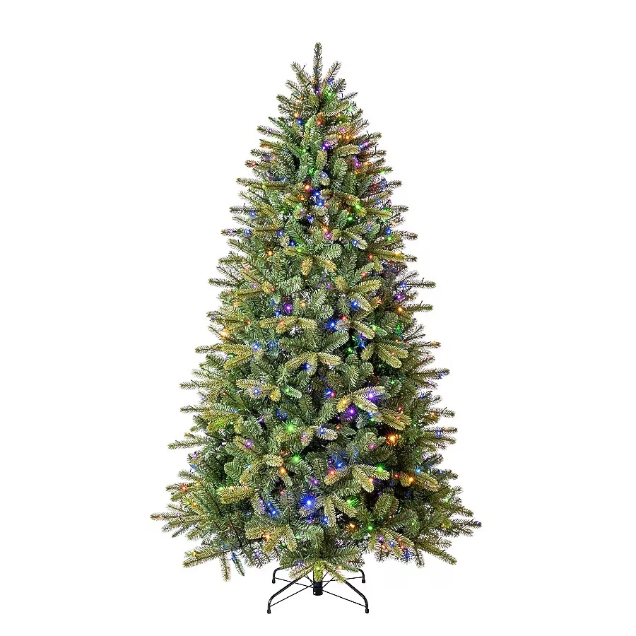 Tree Classics by Balsam Hill Classic Fraser 7.5-ft Fir Pre-lit Artificial Christmas Tree with Multicolor LED Lights