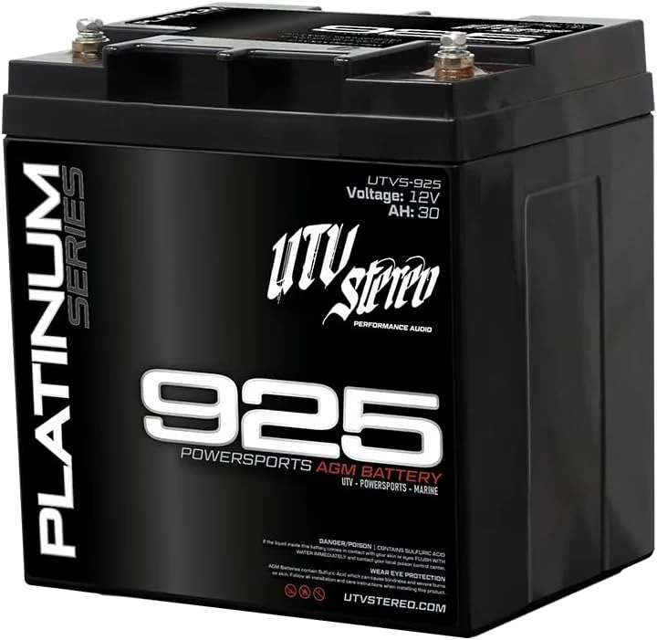 UTV Stereo Platinum Series AGM 925 Battery – for Polaris RZR Replacement Battery and Can-am Defender Direct Replacement
