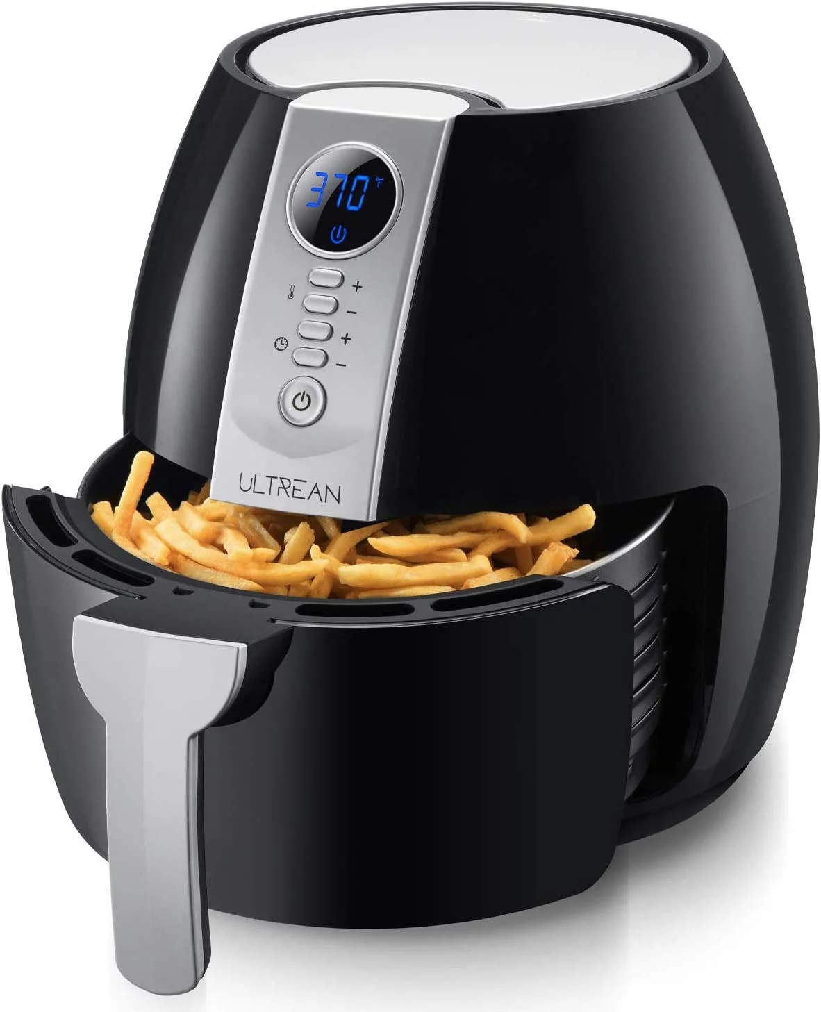Ultrean Air Fryer, 4.2 Quart (4 Liter) Electric Hot Air Fryers Oven Oilless Cooker with LCD Digital Screen and Nonstick Frying Pot, ETL/UL Certified,1-Year Warranty,1500W (Black)