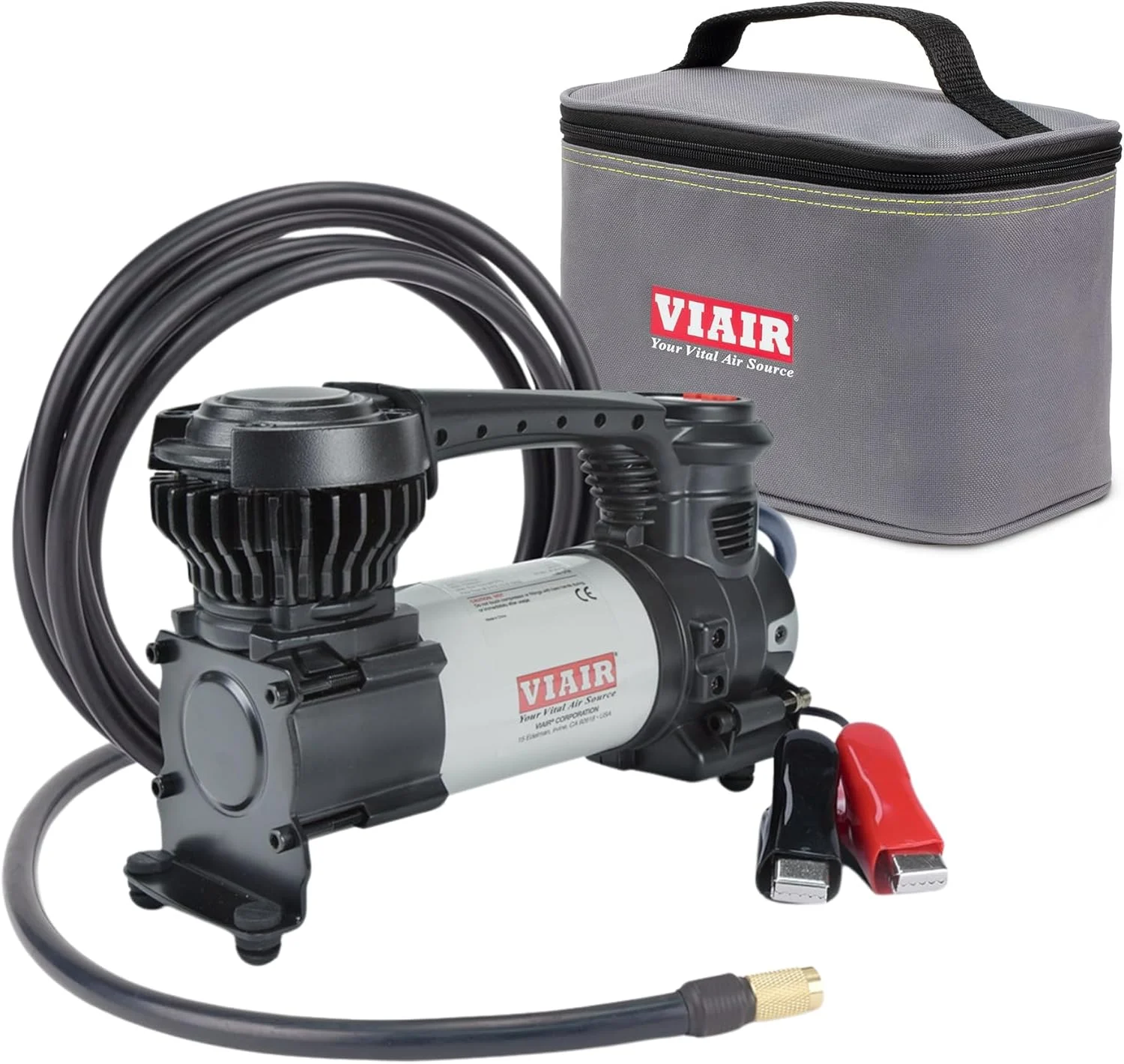 VIAIR Digital EVC88P – Portable Air Compressor Tire Inflator for Car, Truck, SUV & RV | Preset Automatic Shut Off Feature | 12V Heavy Duty On/Off Road Tire Pump Air Compressor 120 PSI