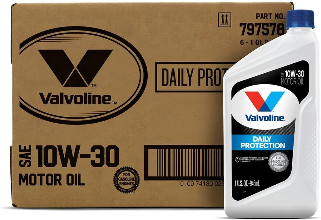 Valvoline Daily Protection 10W-30 Conventional Motor Oil 1 QT, Case of 6