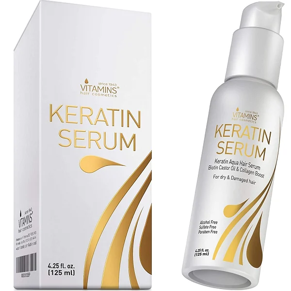Vitamins Keratin Protein Hair Serum – Biotin Collagen Treatment Damaged Hair