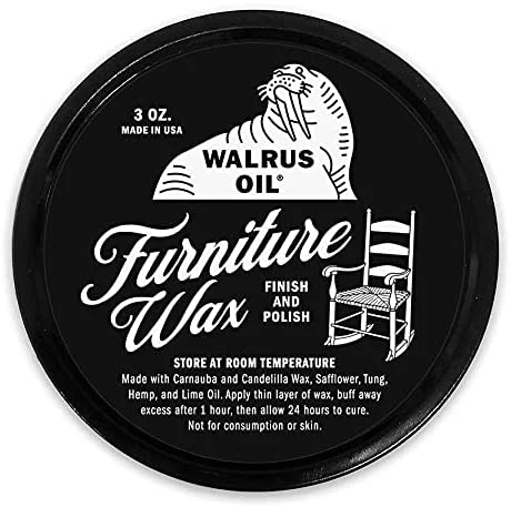 WALRUS OIL – Furniture Wax Finish and Wood Polish – 100% Vegan, 3oz