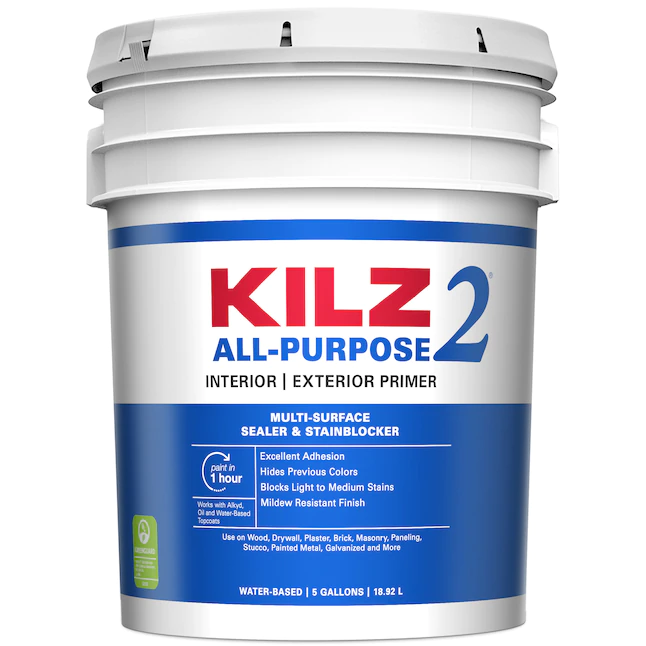 KILZ 2 Interior/Exterior Multi-purpose Water-based Wall and Ceiling Primer (5-Gallon)