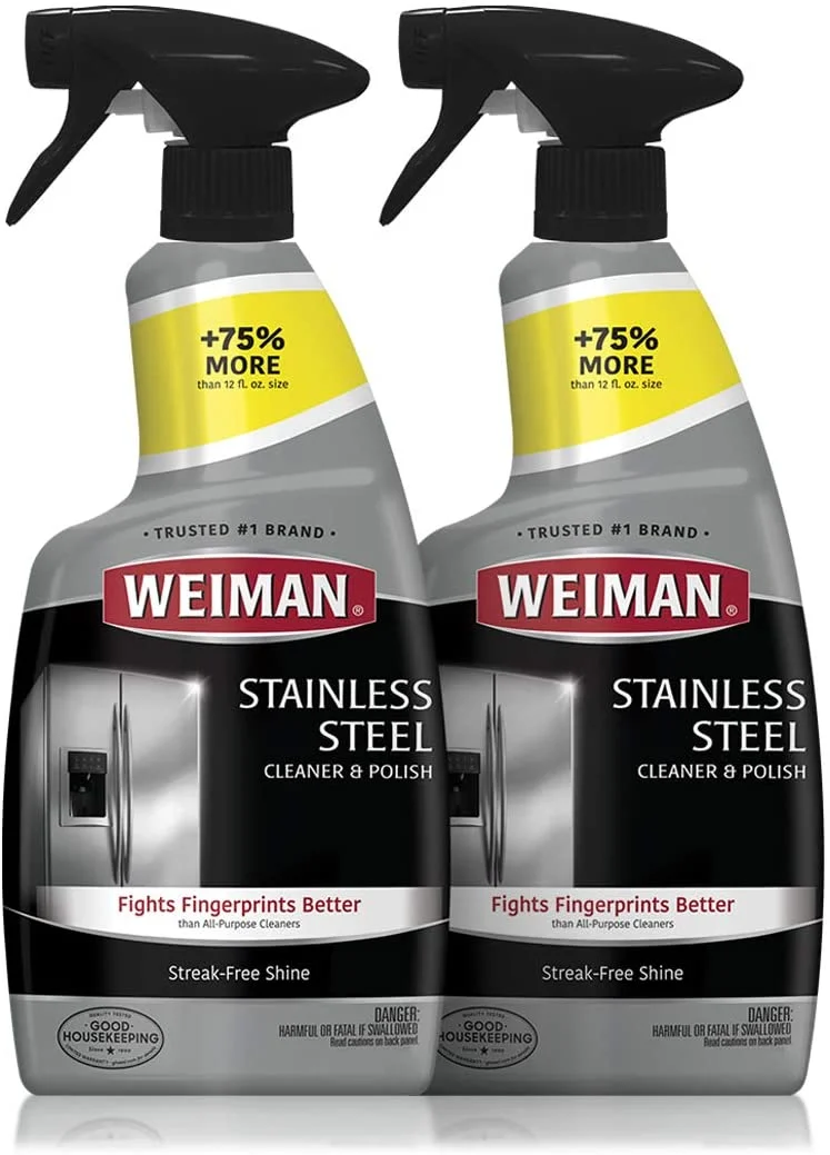 Weiman Stainless Steel Cleaner and Polish – (2 Pack) – Protects Appliances